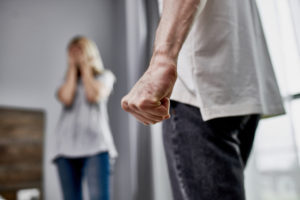 man about to hurt his wife