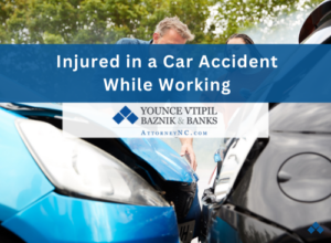 injured in a car accident while working