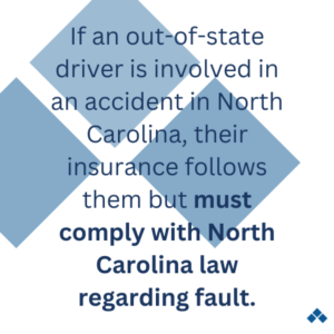 NC fault law for out of state crash